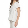 Women's Ruffled Flutter Sleeve Blouse - entro - 3 of 4