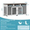 GustoWave Heavy Dog Crate Furniture, 71 Inch Wood Dog Kennel for 2 Medium Dogs, Indoor Dog House for Large Dog - 2 of 4