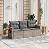 vidaXL Garden Sofa Set Grey, Dark grey - 2 of 4