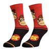 Nintendo Super Mario Men's Bowser Donkey Kong Mario 3-Pack Adult Crew Socks - 4 of 4