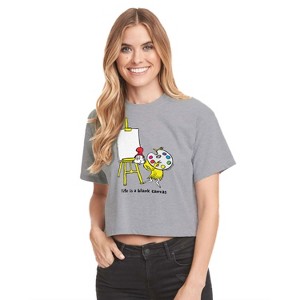Women's - Dr. Seuss - Sam I Am Life Is A Blank Canvas Cropped Graphic T-Shirt - 1 of 4