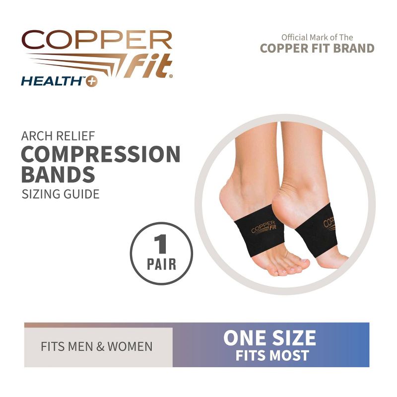 Copper Fit Arch Relief Compression Band - Black, 3 of 6