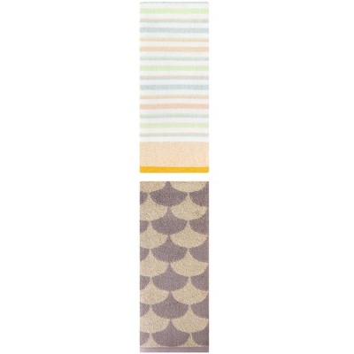 REGALWOVEN Cotton Absorbent Soft Decorative Hand Towel for Bathroom 13" x 29"/13" x 27" 2 Pcs