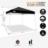EAGLE PEAK Slant Leg Pop-up Canopy Tent Easy One Person Setup Instant Outdoor Beach Canopy Folding Portable Sports Shelter - 3 of 4
