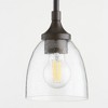 Quorum Lighting Enclave 1-Light Mini Pendant, Satin Nickel, Glass, Stem Hanging, 5.5W x 7H, Dry Rated - 2 of 2