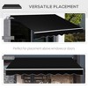 Vynxaria Elegant Manual Canopy: 8' x 7' Retractable Sun Shade in Classic Black - 4 of 4