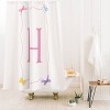 Deny Designs April Lane Art Simple Bow Monogram Shower Curtain - 2 of 3
