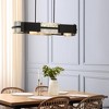 Urban Ambiance Luxury Cosmopolitan Indoor Chandelier,  6-1/8''H x 12"W x 42''D,  Matte Black Finish, UHP4702 - 2 of 4
