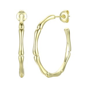 Guili Classic 14K Gold Plated Open Hoop Earrings, Elegant and Versatile Design for Effortless Everyday Style - 1 of 3