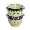 Transpac Dolomite Frankenstein Buddy Bowls Set of 2 Ceramic Halloween Serving Bowls 25oz for Spooky Celebrations - 2 of 3