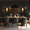 LNC Twistarium 1-Lights 6" Modern  Luxury Geometric Integrated LED Wall  Lights, Black and Gold - 4 of 4