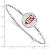 Black Bow Jewelry Sterling Silver Chi Omega Greek Life Bangle Bracelet 7 Inch - 2 of 3
