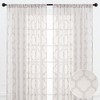 Chanasya 2pk Quatrefoil Voile Sheer Window Curtain Panels - Set of 2 - 2 of 4