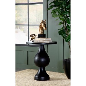 20" Pedestal Accent Table with Round Mango Wood Top ¨C Ideal for Living Room or Entryway - 1 of 4