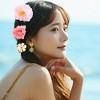 Unique Bargains Women's Fake Flowers Hair Clips Pink Purple 5 Pcs - 2 of 4