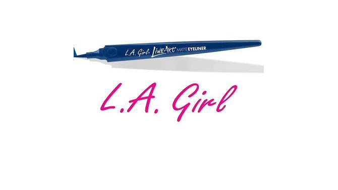 L.A. Girl Line Art Matte Eyeliner Pen - Intense Black - 0.014 fl oz, 2 of 8, play video