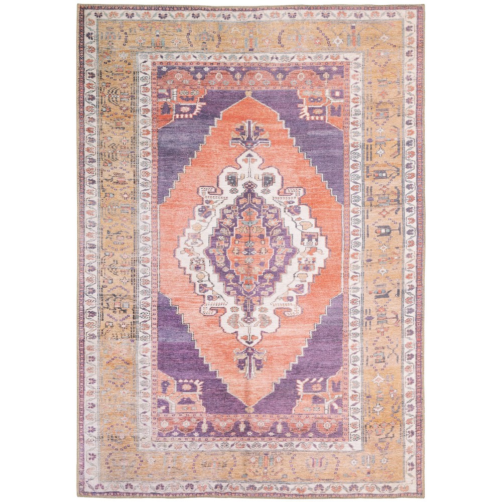 8'3inx11'6in Scarlett Bohemian Center Medallion Area Rug Purple/Orange - Captiv8e Designs