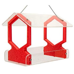 JCS Wildlife Geometric Hanging Bird Feeder Holds 3 Cups - 1 of 4