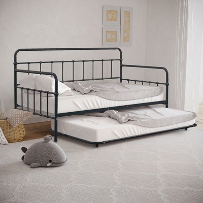Twin Size Metal Daybed with Trundle for Bedroom