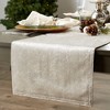 Design Imports  Velvet Table Runner, Cream, 14X108" - 4 of 4
