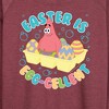 Women's - SpongeBob Squarepants - Easter Is Egg Lightweight French Terry Wide Neck Long Sleeve Shirt - 2 of 4