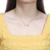 Wings Pendant Necklace for Women Heart Cut CZ Sterling Silver Ginger Lyne Collection - 4 of 4