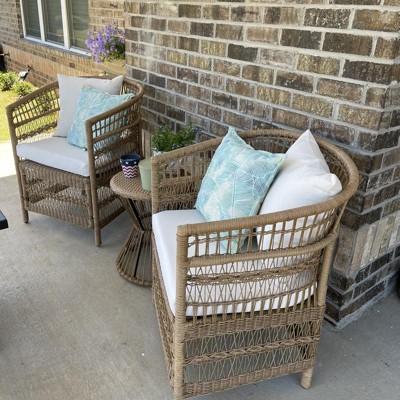 Mulberry 3pc Patio Chat Set Natural Threshold Target