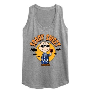 Women's - Peanuts - Scary Sweet Graphic Racerback Tank - 1 of 4