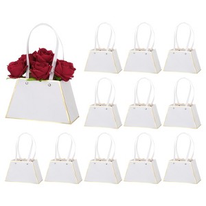 Unique Bargains Wedding Party Paper Flower Gift Bag with Handle 12 Pcs - 1 of 4