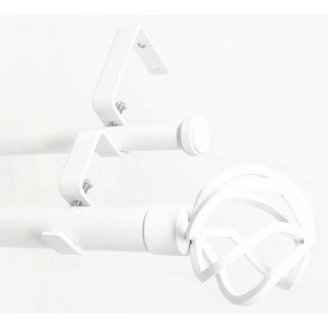 Urbanest Zeffoli Manhattan 1-inch 5-inch 8 inch Double Drapery Curtain Window Rod Set - 1 of 4