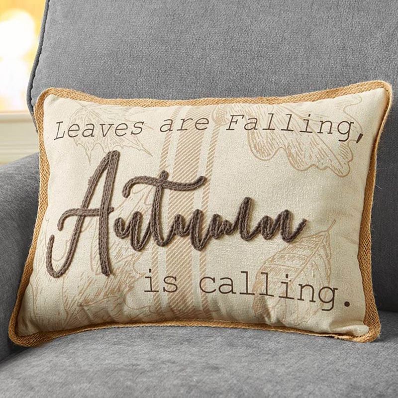Pumpkin-Shaped or Embroidered Harvest Accent Pillows, 2 of 4