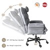 Bestier Big and Tall Executive Office Chair with Flip-Up Arms, Adjustable Height, Reclining Office Chair with Headrest & Side Pockets - 2 of 4