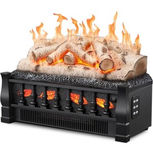 ZAFRO Electric Fireplace Log Set Heater, 21" Vintage Design Portable Freestanding Fireplace Log Heater,Realistic Flames,Realistic Ember Bed for Home - 1 of 4