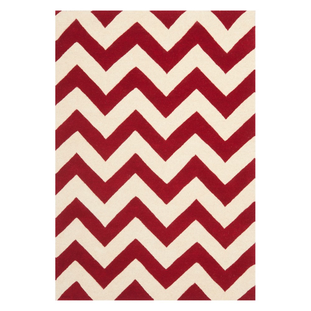 3'x5' Liv Tufted Area Rug Red/Ivory - Safavieh