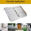 2 Ft Aluminum Wheelchair Ramp Folding Mobility Scooter Anti-slip 600 Lbs Steps - 2 of 4
