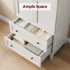 Armoire Wardrobe Closet with 2 Drawers,72" Wooden Tall Clothing Wardrobe Cabinet with Hanging Rod, Armoire with Doors Adjustable Shelves for Bedroom - 3 of 4