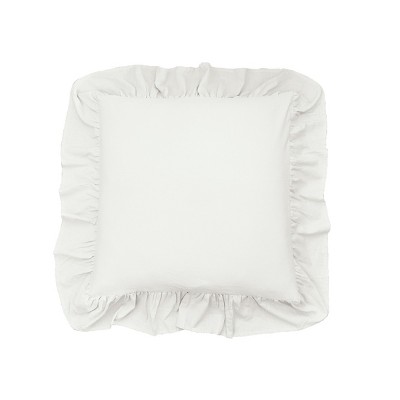 C&F Home Ruffled Euro Sham White