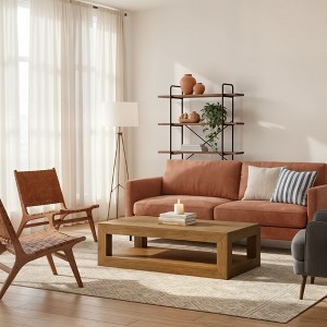 Modern Rectangular Coffee Table with Bottom Shelf (48in x 24in / 1220mm x 610mm) - 1 of 4