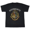 Seven Times Six Harry Potter Hogwarts T-Shirt Boys' Distressed Crest Graphic Tee Black - 3 of 4