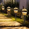 Gigalumi 1-Pack Bronze Metal Solar Pathway Lights, Waterproof Outdoor Garden Lights with Warm White LED Bulbs - 2 of 4