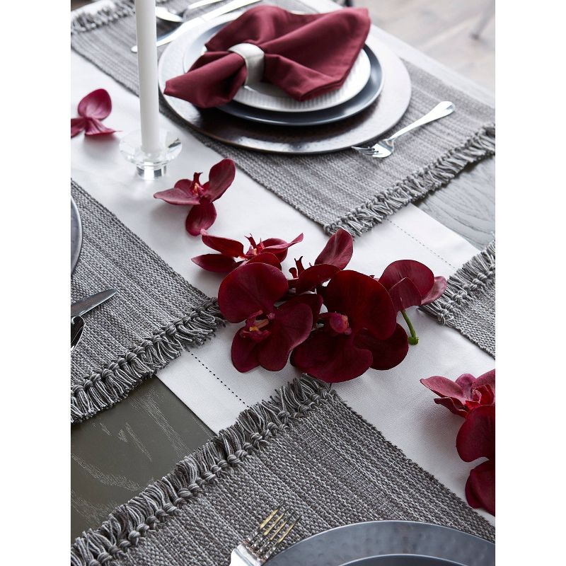 Gray Fringe Variegated Placemats (Set Of 6) - Design Imports, 6 of 10