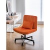 Racxily Adjustable Swivel Criss-Cross Chair, Linen Office Chairs, Vanity Chair, Desk Chair - 2 of 4
