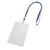Unique Bargains Plastic Vertical ID Badge Card Holder Clear 2 Pcs w Detachable Neck Lanyard - 4 of 4