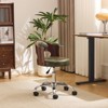 Karl Home | Ring-Shaped Wooden Back Office Chair With Foot Spikes And Wheels - 3 of 4