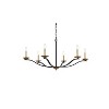 Elegant Lighting Trey 42 inch pendant in black and brass - 3 of 4