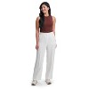Lafidi Women’s High-Rise Straight Leg Pants – Elastic Waistband Work Trousers with Slash Pockets, Tailored Look - 3 of 4