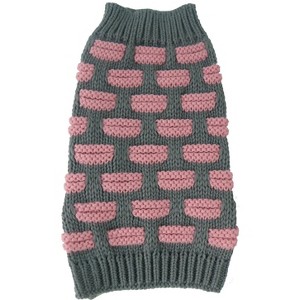 Pet Life (R) Fashion Weaved Heavy Knit Designer Ribbed Turtle Neck Dog Sweater - 1 of 3