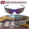 Unique Bargains Motorcycle Riding Goggles PC Tri-acetel for Outdoor Sports Dirt Bike ATV Blue Silver Tone Lens Blue Black Frame 1Set - 3 of 4