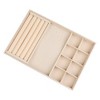 Unique Bargains Velvet Jewelry Organizer Trays with Removable Dividers for Drawers - 3 of 4