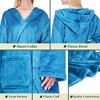 PAVILIA Women Robe with Hood, Fleece Plush Soft Long Hooded Robe, Fluffy Fuzzy Cozy Warm Bathrobe Shower Spa House - 4 of 4